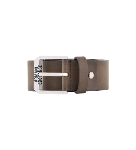 F89832840 Ceinture en cuir à languette verte (OSFA), Marron, Casuel - Armani Exchange - Modalova