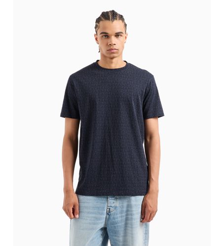 DZTJAZJH4Z55JR T-shirt coupe régulière en coton Monogramme sur tout le coton ASV (L), Casuel, Manche court - Armani Exchange - Modalova