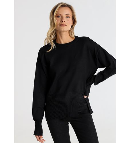 Pull basique avec fente noire (XS), Casuel, Viscose, Manche longue - Victorio & Lucchino, V&L - Modalova