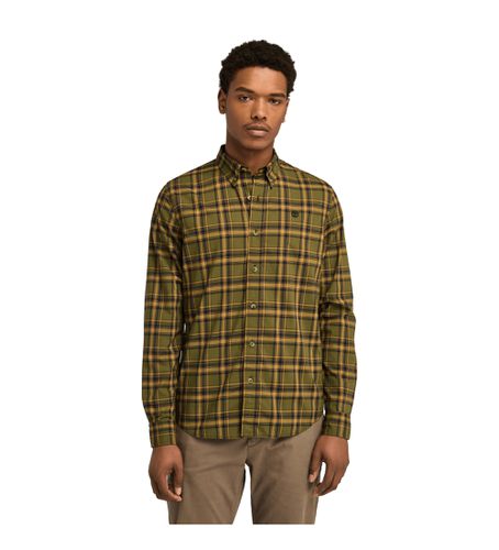 TB0A6V66C681 Chemise à carreaux en popeline stretch verte (S), Casuel, Manche longue, Le coton biologique, Durable - Timberland - Modalova