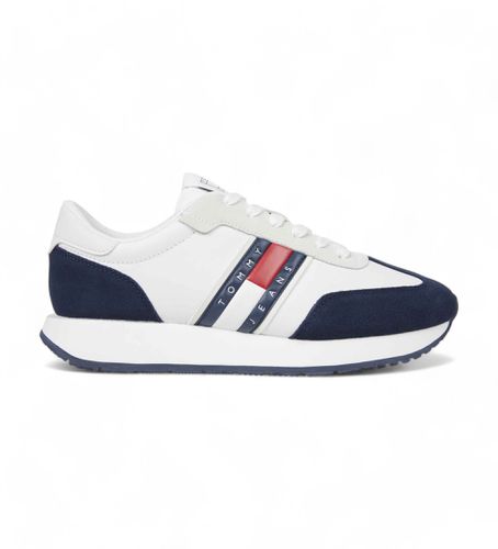 EM0EM01502 Retro Runner Leather Sneakers (41), Cuir, Blanc, Plat, Lacets, Casuel - Tommy Jeans - Modalova