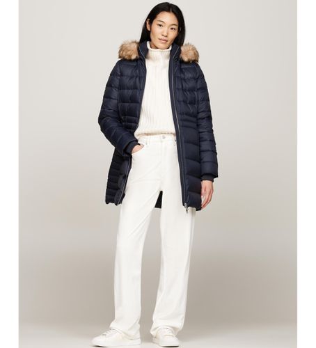 WW0WW42742 Manteau Tyra Down Coat (L), Bleu, Casuel, Polister recyclé, Marine - Tommy Hilfiger - Modalova