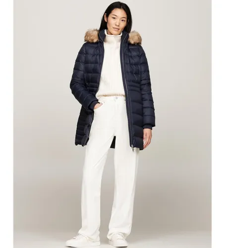 WW0WW42742 Manteau Tyra Down Coat (S), Bleu, Casuel, Polister recyclé, Marine - Tommy Hilfiger - Modalova