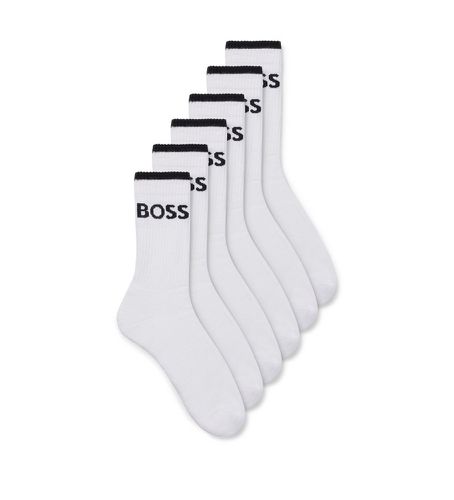 Lot de six chaussettes en coton côtelé (43-46), Homewear - BOSS - Modalova