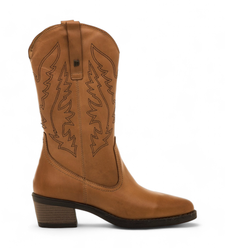 Bottes en cuir Teo marron (37), 5 à 8 cm, Aucun, Casuel - Mustang - Modalova