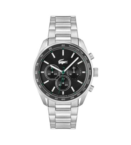 Montre chronographe en acier inoxydable Boston (OSFA), Casuel, Bracelet, Acier inoxidable - Lacoste - Modalova