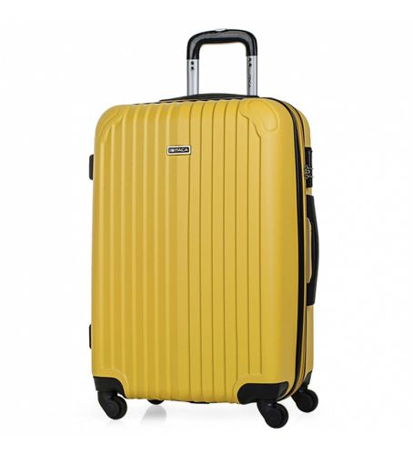 Unisex. T71560-03 Valise de voyage rigide moyenne à 4 roulettes T71560 Mustard -66x41x27cm (OSFA), Casuel, ABS/Polycarbonate, Moutarde - ITACA - Modalova