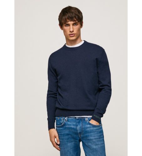 Til mænd. PM702240 Andre navy jumper (S), Casual, Bomuld, Lange ærmer - Pepe Jeans - Modalova