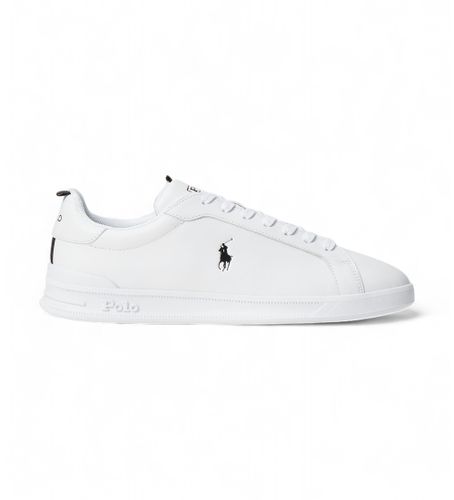 Til mænd. 809860883006 Lædertræningssko med hvidt logo (40), Fast, Blonder, Casual - Polo Ralph Lauren - Modalova