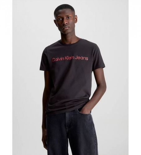 Til mænd. J30J322552 Slim Logo T-shirt (L), Casual, Bomuld, Korte ærmer, Økologisk bomuld, Bæredygtig - Calvin Klein Jeans - Modalova