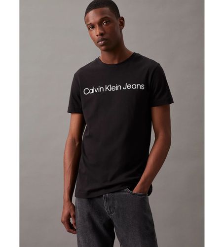 Til mænd. J30J322552 Slim Logo T-shirt (L), Casual, Bomuld, Korte ærmer, Økologisk bomuld, Bæredygtig - Calvin Klein Jeans - Modalova