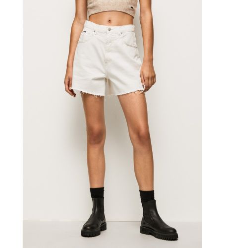 Til kvinder. PL801001TB5 Shorts Rachel (27), Casual, Denim, Økologisk bomuld, Bæredygtig - Pepe Jeans - Modalova