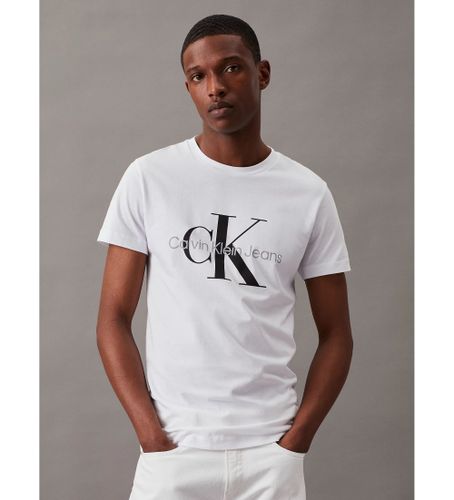 Til mænd. J30J320935 Slim Monogram T-shirt (XXS), Casual, Bomuld, Korte ærmer, Økologisk bomuld, Bæredygtig - Calvin Klein Jeans - Modalova