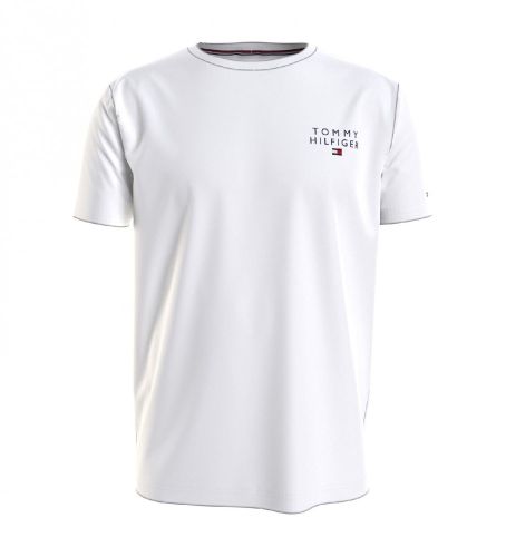 Til mænd. UM0UM02916 T-shirt med broderet logo (L), Casual, Korte ærmer, Økologisk bomuld, Bæredygtig - Tommy Hilfiger - Modalova