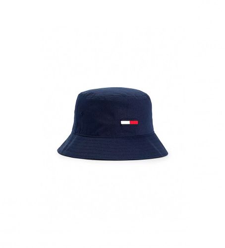 Til mænd. AM0AM07525 Fiskerhue Navy Logo (OSFA), Casual, Økologisk bomuld, Bæredygtig - Tommy Jeans - Modalova