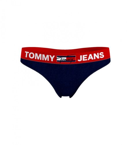 Til kvinder. UW0UW02823 Tanga Logo Waistband navy (XS), Afslappet, Bomuld, Bæredygtig, Blå - Tommy Hilfiger - Modalova