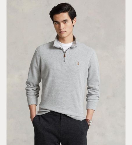 Til mænd. 710671929009 State Zip Pullover gr (XXL), Casual, Grå, Bomuld, Lange ærmer - Polo Ralph Lauren - Modalova