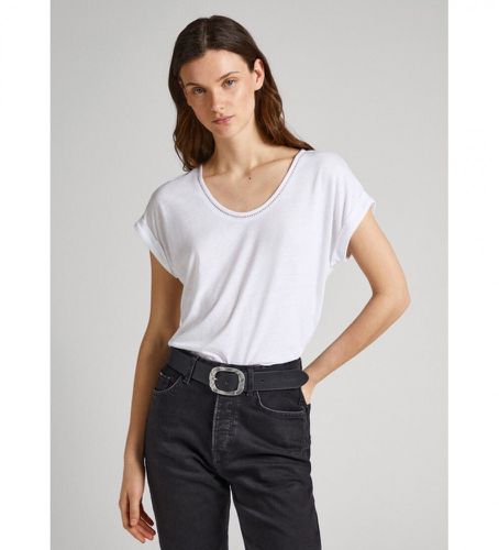 Til kvinder. PL505568 Adelaide T-shirt (XL), Casual, Viscose, Korte ærmer - Pepe Jeans - Modalova