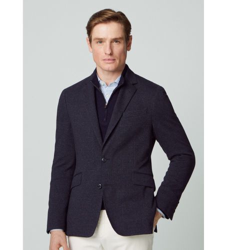 Til mænd. HM443249 Navy Knight navy blazer (50/32), Casual, Party, Bomuld, Klassisk, Lange ærmer, Blå - Hackett London - Modalova