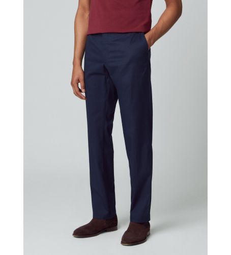 Til mænd. HM212484 Navy Sanderson Chino-bukser (31/32), Casual, Lyocell - Hackett London - Modalova