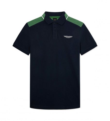 Til mænd. HM563184 Polo Block navy (S), Casual, Bomuld, Korte ærmer - Hackett London - Modalova