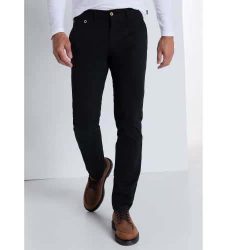 Til mænd. 4579498 Peach Satin Chino Pants Medium Waist Slim - Medium Waist Black (34), , Casual, Bomuld - Victorio & Lucchino, V&L - Modalova