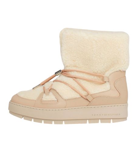 Til kvinder. FW0FW07505 Snesko Plush (38), 1-3 cm, Blonder, Casual, Udendørs, Bæredygtig, Genanvendt polyester - Tommy Hilfiger - Modalova