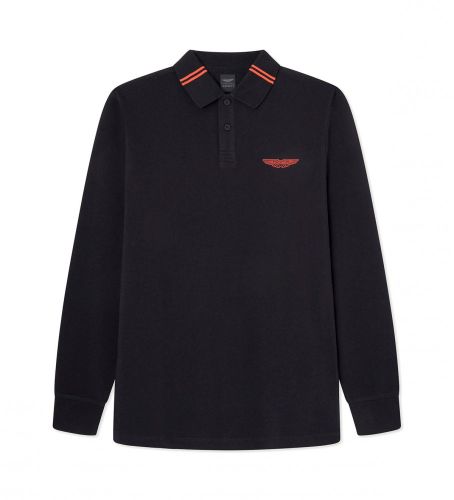 Til mænd. HM550960 Polotrøje med kant i (S), Casual, Bomuld, Lange ærmer - Hackett London - Modalova