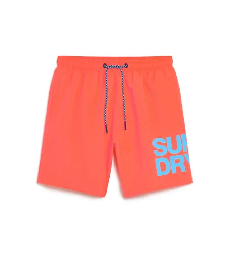 Til mænd. M3010228A Sportswear badedragt (S), Badetøj, Koralfarvet, Genanvendt polister, Bæredygtig - Superdry - Modalova