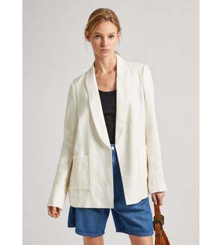 Til kvinder. PL402377 Mirka blazer (S), Hvid, Casual, Bomuld - Pepe Jeans - Modalova