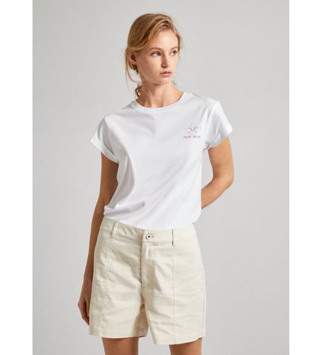 Til kvinder. PL505823 Kayla T-shirt (XS), Casual, Bomuld, Korte ærmer - Pepe Jeans - Modalova