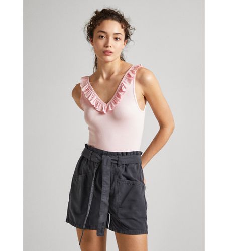 Til kvinder. PL505851 Leire T-shirt (XS), Casual, Bomuld, Uden ærmer/stropper - Pepe Jeans - Modalova