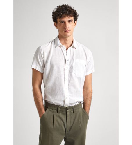 Til mænd. PM308494 Paige hørskjorte (M), Casual, Linned, Korte ærmer - Pepe Jeans - Modalova