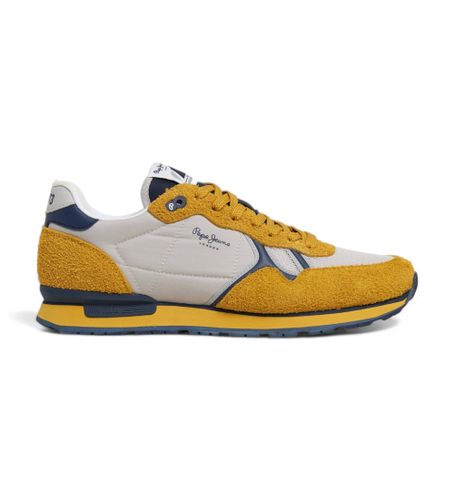 Til mænd. PMS31046 Brit Fun sko i sennepsfarvet (42), Fast, Ruskind, Blonder, Casual, Orange, Sennepsgul - Pepe Jeans - Modalova