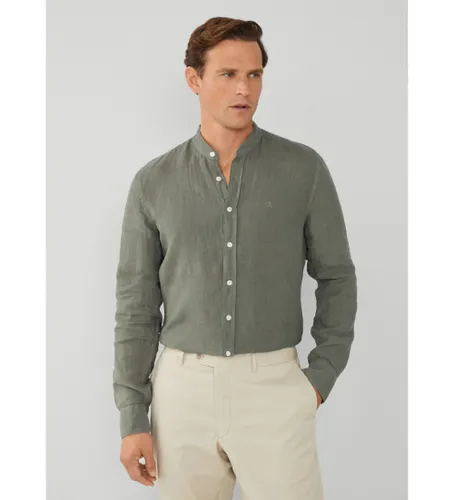 Til mænd. HM309742 Garment Dye hørskjorte (XL), Casual, Linned, Klassisk, Lange ærmer - Hackett London - Modalova