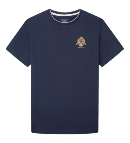 Til mænd. HM500798 Heritage Logo T-shirt (M), Casual, Bomuld, Korte ærmer - Hackett London - Modalova