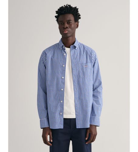 Til mænd. 3000120 Vichy ternet poplin Regular Fit-skjorte (S), Casual, Bomuld, Klassisk, Lange ærmer - Gant - Modalova
