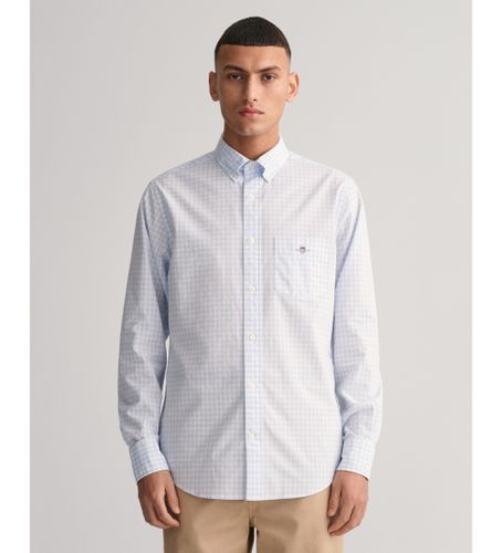 Til mænd. 3000120 Regular Fit Vichy ternet poplinskjorte (S), Casual, Bomuld, Lange ærmer - Gant - Modalova