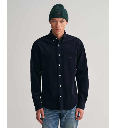 Til mænd. 3230228 Regular Fit navy skjorte i fløjl (L), Casual, Bomuld, Lange ærmer - Gant - Modalova