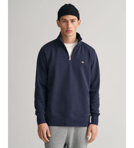 Til mænd. 2008005 Shield sweatshirt med halv lynlås navy (XS), Casual, Bomuld, Lange ærmer - Gant - Modalova