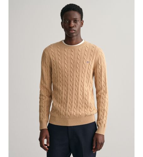 Til mænd. 8050601 strikket trøje med rund hals og ottetaller (3XL), Casual, Bomuld, Lange ærmer - Gant - Modalova