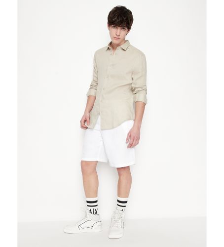 Til mænd. 8NZS67ZNFNZ1100 bermudashorts i ensfarvet vævning (34), Casual, Viscose - Armani Exchange - Modalova