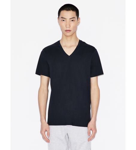 Til mænd. 8NZT75ZJA5Z1510 T-shirt Lisa navy (L), Casual, Bomuld, Korte ærmer - Armani Exchange - Modalova