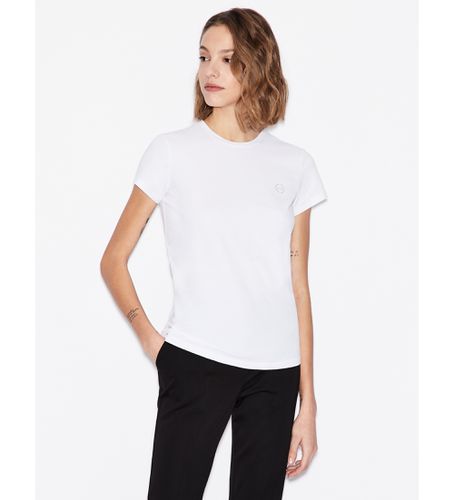 Til kvinder. 8NYT74Y8C7Z1000 ensfarvet T-shirt (S), Casual, Korte ærmer - Armani Exchange - Modalova