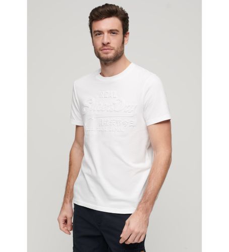Til mænd. M1011908A Vintage T-shirt med præget hvidt logo (XXL), Casual, Bomuld, Korte ærmer - Superdry - Modalova
