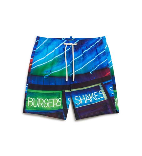 Til mænd. M3010233A Badedragt med blåt fotoprint (XXL), Badetøj, Genanvendt polister, Bæredygtig - Superdry - Modalova