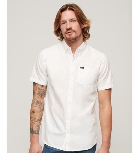 Til mænd. M4010623A Kortærmet oxfordskjorte (XXL), Casual, Bomuld, Korte ærmer - Superdry - Modalova