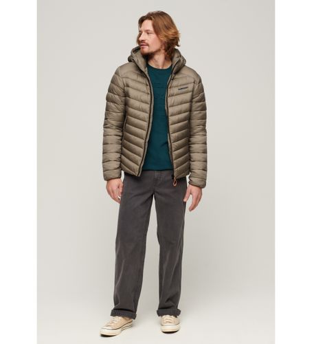 Til mænd. M5011835A Fuji quiltet jakke med hætte (S), Casual, Nylon, Lange ærmer - Superdry - Modalova