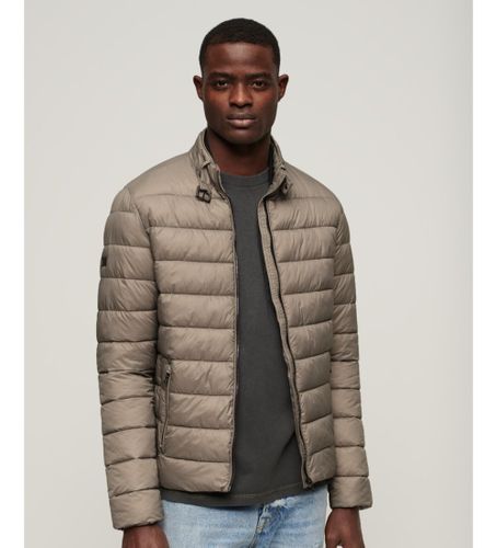 Til mænd. M5011851A Vatteret letvægtsjakke i (XXL), Casual, Nylon, Lange ærmer, Gråt - Superdry - Modalova