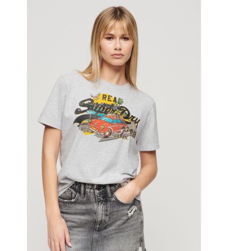 Til kvinder. W1011401A T-shirt med afslappet pasform og LA-grafik (S), Casual, Korte ærmer, Bæredygtig, Genbrugsbomuld - Superdry - Modalova